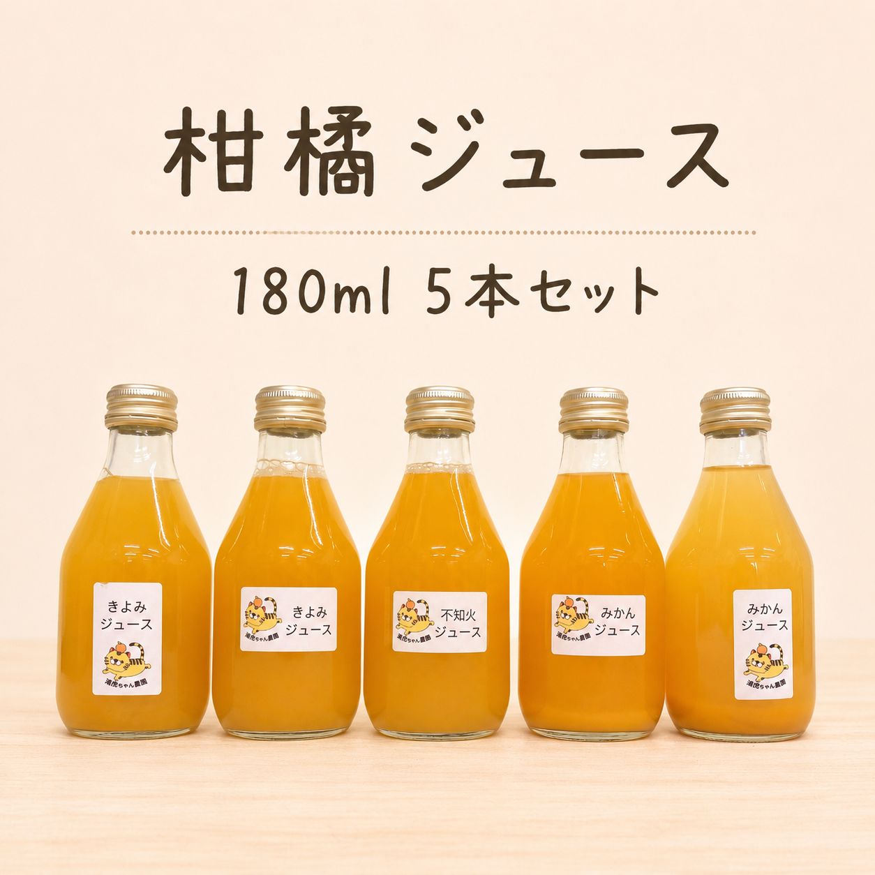 柑橘ジュース180ml×5本セット